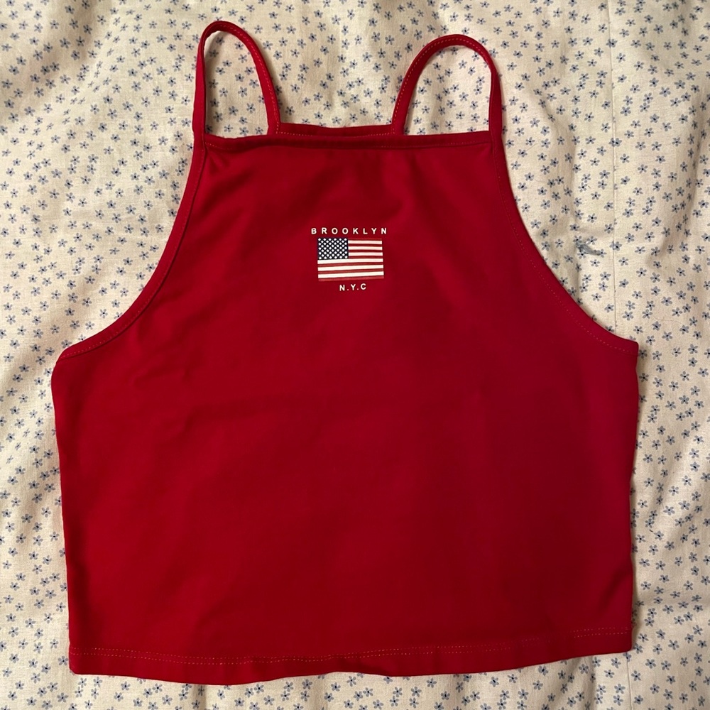 Red tank top